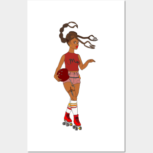 Scorpio Astro Rollergirl Posters and Art